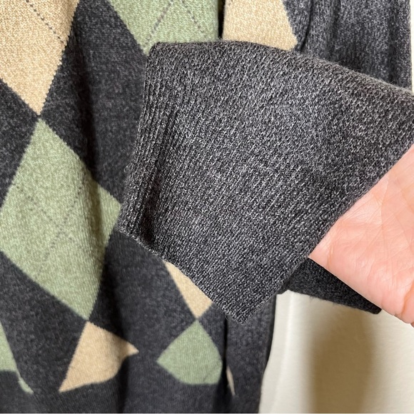 Dockers | Argyle Sweater - Gray and Green/Tan - Picture 4 of 8